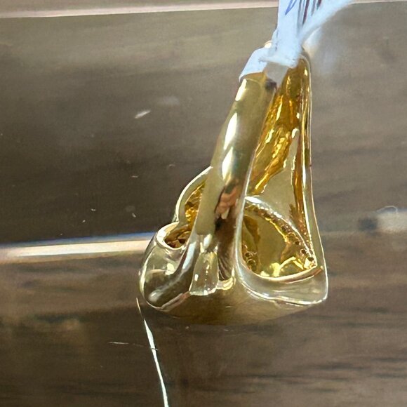 Rarities Carol Brodie Gold Plated 1/4ctw Diamond Heart RING 8 nwt - Picture 9 of 11